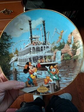 Disneyland Commemorative Plate Featuring Mickey & Donald